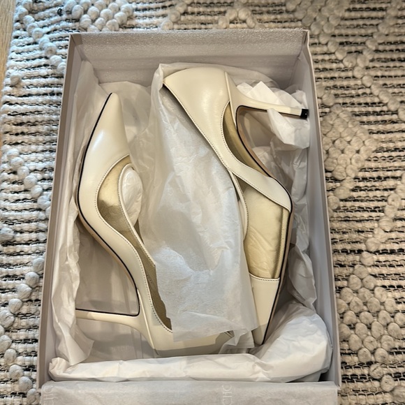 Jimmy Choo - Love 85 pump with mesh - latte / natural WORN ONCE (wedding photos) - Picture 6 of 11